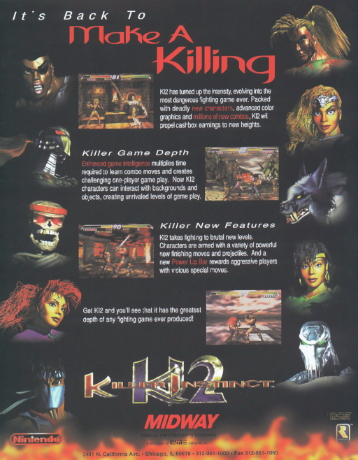 Killer Instinct II (ROM ver. 1.1) [Works best in 64-bit build] Arcade Game Cover